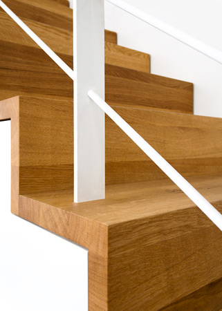 Treppe eiche gekalkt – Geländer für außen